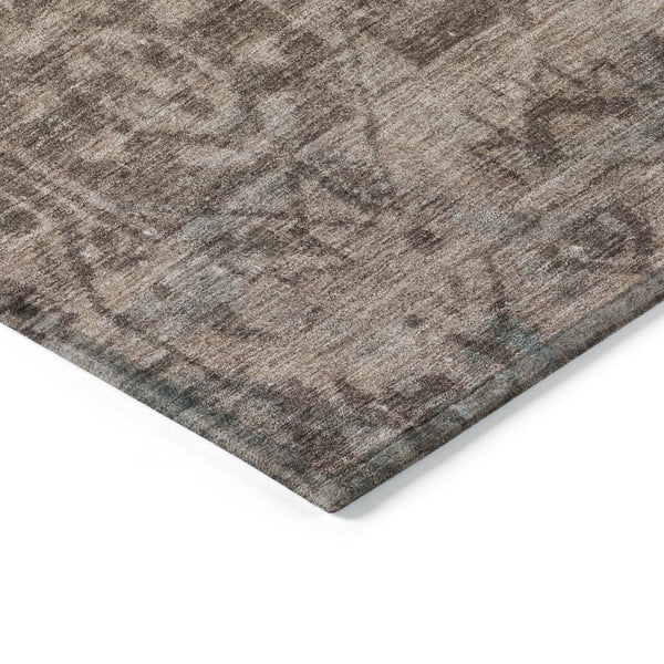 HomeRoots 5' Brown Oriental Area Rug - Elegant, Washable Design for Indoor & Outdoor Living Spaces 10' X 14' 607529