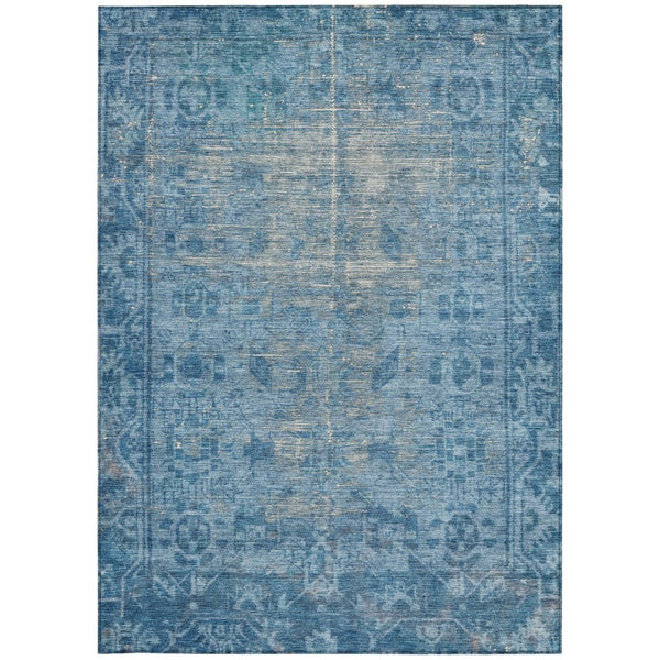 HomeRoots 5' Blue Oriental Washable Area Rug - Durable Indoor/Outdoor Charm for High-Traffic Spaces & Style 8' X 10' 607533