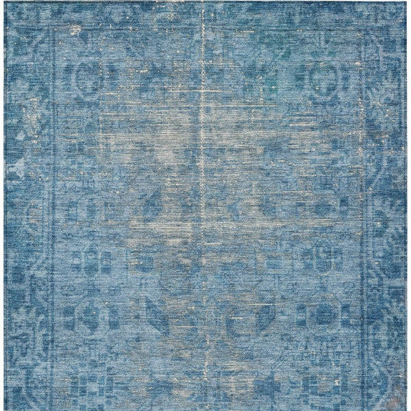 HomeRoots 5' Blue Oriental Washable Area Rug - Durable Indoor/Outdoor Charm for High-Traffic Spaces & Style 8' X 10' 607533
