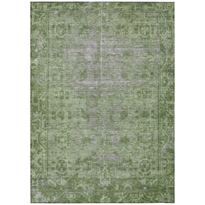 HomeRoots 5' Fern Green Oriental Area Rug - Elegant, Stain-Resistant Design for Indoor & Outdoor Spaces 9' X 12' 607540