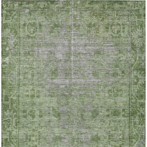 HomeRoots 5' Fern Green Oriental Area Rug - Elegant, Stain-Resistant Design for Indoor & Outdoor Spaces 10' X 14' 607541