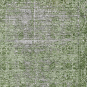 HomeRoots 5' Fern Green Oriental Area Rug - Elegant, Stain-Resistant Design for Indoor & Outdoor Spaces 10' X 14' 607541