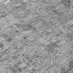 HomeRoots 5' Gray Oriental Area Rug - Washable, Durable for Indoor & Outdoor Use - Perfect for High-Traffic Spaces 8' Round 607544