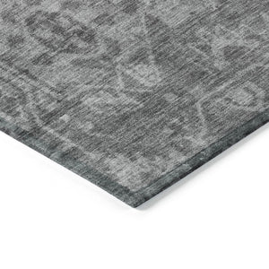 HomeRoots 5' Gray Oriental Area Rug - Washable, Durable for Indoor & Outdoor Use - Perfect for High-Traffic Spaces 9' X 12' 607546