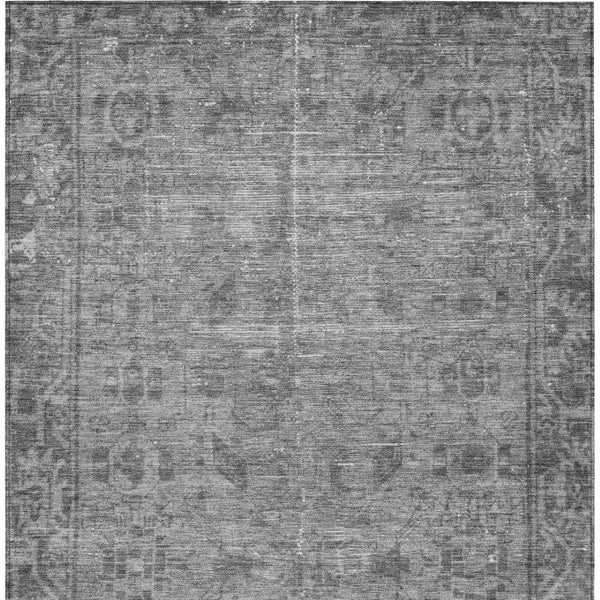 HomeRoots 5' Gray Oriental Area Rug - Washable, Durable for Indoor & Outdoor Use - Perfect for High-Traffic Spaces 10' X 14' 607547