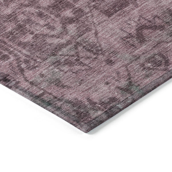 HomeRoots 5' Merlot Oriental Area Rug - Durable, Washable, Stylish Design for Indoor and Outdoor Spaces 8' X 10' 607551