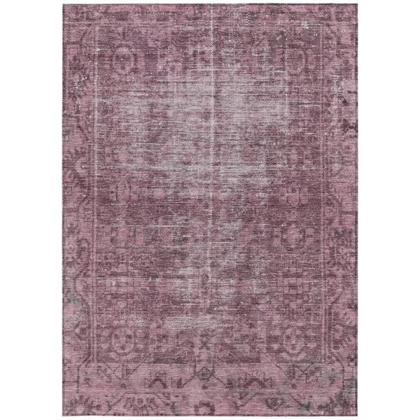 HomeRoots 5' Merlot Oriental Area Rug - Durable, Washable, Stylish Design for Indoor and Outdoor Spaces 8' X 10' 607551