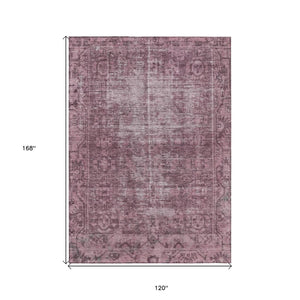 HomeRoots 5' Merlot Oriental Area Rug - Durable, Washable, Stylish Design for Indoor and Outdoor Spaces 10' X 14' 607553