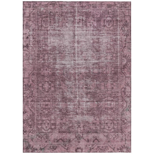 HomeRoots 5' Merlot Oriental Area Rug - Durable, Washable, Stylish Design for Indoor and Outdoor Spaces 10' X 14' 607553