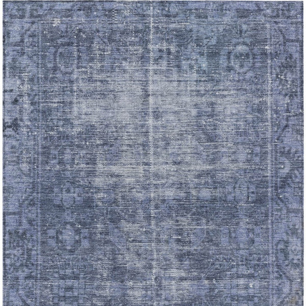 HomeRoots 5' Navy Blue Oriental Area Rug - Durable, Washable Design for Indoor & Outdoor Spaces, Stain-Resistant 5' X 8' 607561