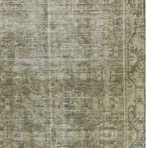 HomeRoots 5' Olive Green Oriental Area Rug – Durable, Washable & Stylish for Indoor/Outdoor Spaces 5' X 8' 607567
