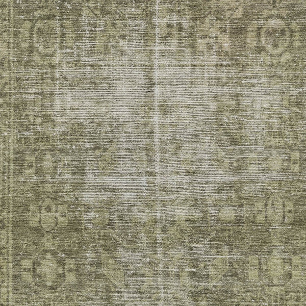 HomeRoots 5' Olive Green Oriental Area Rug – Durable, Washable & Stylish for Indoor/Outdoor Spaces 8' X 10' 607569