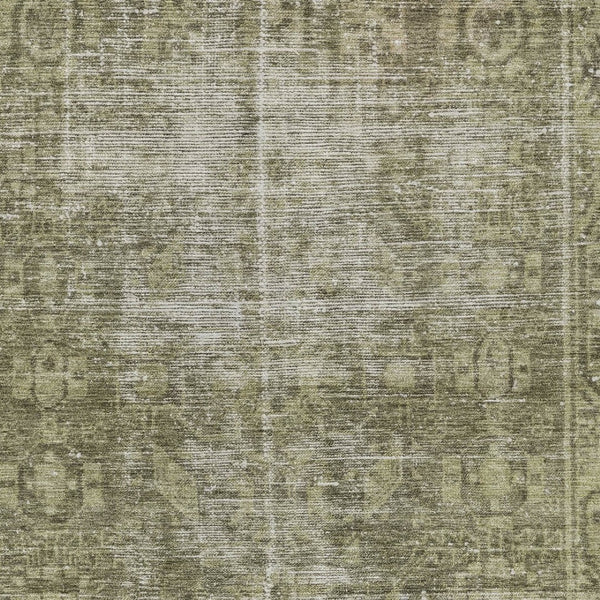 HomeRoots 5' Olive Green Oriental Area Rug – Durable, Washable & Stylish for Indoor/Outdoor Spaces 10' X 14' 607571