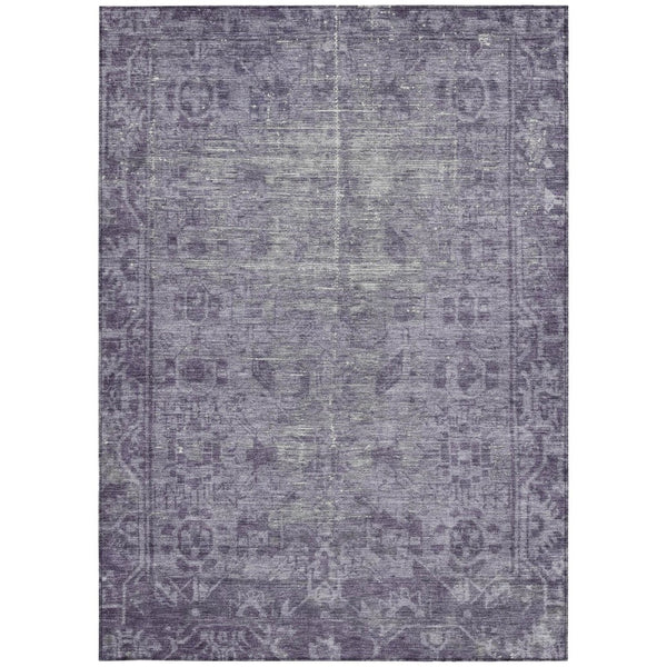HomeRoots 5' Timeless Purple Oriental Indoor Outdoor Area Rug - Durable, Stylish, and Machine Washable Design 5' X 8' 607573
