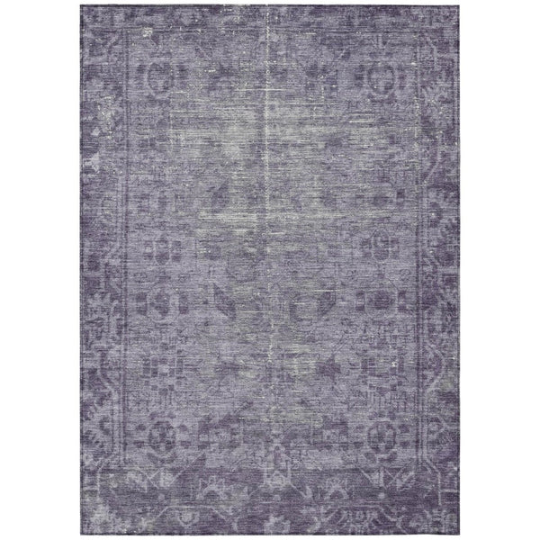 HomeRoots 5' Timeless Purple Oriental Indoor Outdoor Area Rug - Durable, Stylish, and Machine Washable Design 10' X 14' 607577