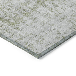 HomeRoots 5' Artichoke Green Oriental Area Rug - Stylish, Washable, Durable for Indoor & Outdoor Spaces 9' X 12' 607588