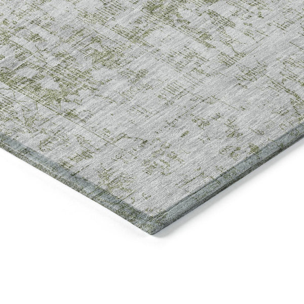 HomeRoots 5' Artichoke Green Oriental Area Rug - Stylish, Washable, Durable for Indoor & Outdoor Spaces 10' X 14' 607589
