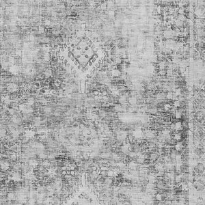 HomeRoots 5' Charcoal Oriental Area Rug - Durable, Washable Indoor & Outdoor Rug for High-Traffic Spaces 8' X 10' 607593