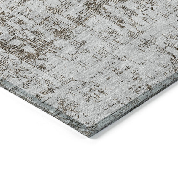 HomeRoots 5' Chocolate Oriental Area Rug - Versatile Indoor Outdoor Design, Stain Resistant & Easy Care 9' X 12' 607600
