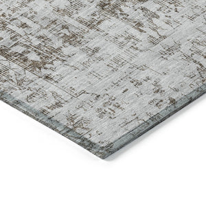 HomeRoots 5' Chocolate Oriental Area Rug - Versatile Indoor Outdoor Design, Stain Resistant & Easy Care 10' X 14' 607601