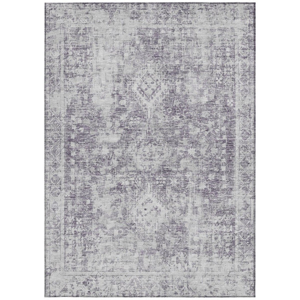 HomeRoots 5' Elegant Plum Oriental Area Rug - Washable, Durable Design for Indoor & Outdoor Spaces 5' X 8' 607615