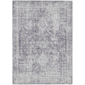HomeRoots 5' Elegant Plum Oriental Area Rug - Washable, Durable Design for Indoor & Outdoor Spaces 8' X 10' 607617