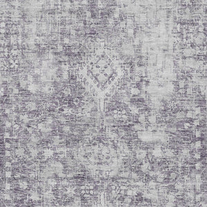 HomeRoots 5' Elegant Plum Oriental Area Rug - Washable, Durable Design for Indoor & Outdoor Spaces 8' X 10' 607617