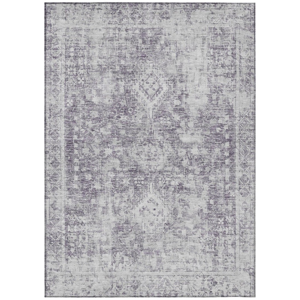 HomeRoots 5' Elegant Plum Oriental Area Rug - Washable, Durable Design for Indoor & Outdoor Spaces 10' X 14' 607619