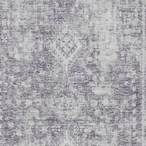 HomeRoots 5' Elegant Plum Oriental Area Rug - Washable, Durable Design for Indoor & Outdoor Spaces 10' X 14' 607619