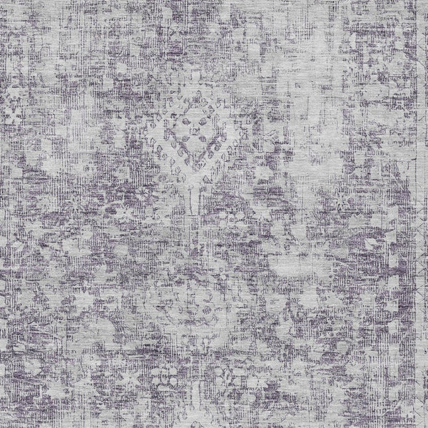 HomeRoots 5' Elegant Plum Oriental Area Rug - Washable, Durable Design for Indoor & Outdoor Spaces 10' X 14' 607619