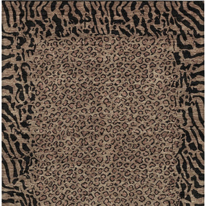 HomeRoots 5' Bold Brown Animal Print Area Rug for Indoor & Outdoor Use – Durable, Washable & Stylish Design 5' X 8' 607633