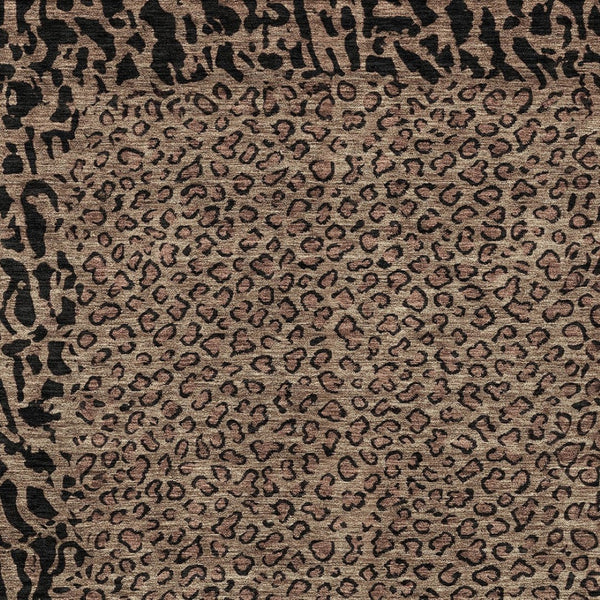 HomeRoots 5' Bold Brown Animal Print Area Rug for Indoor & Outdoor Use – Durable, Washable & Stylish Design 5' X 8' 607633
