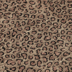 HomeRoots 5' Bold Brown Animal Print Area Rug for Indoor & Outdoor Use – Durable, Washable & Stylish Design 8' Round 607634