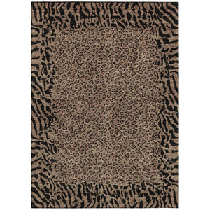 HomeRoots 5' Bold Brown Animal Print Area Rug for Indoor & Outdoor Use – Durable, Washable & Stylish Design 8' X 10' 607635