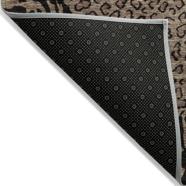 HomeRoots 5' Bold Brown Animal Print Area Rug for Indoor & Outdoor Use – Durable, Washable & Stylish Design 8' X 10' 607635