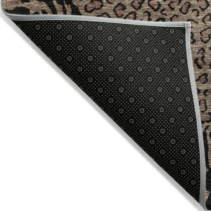 HomeRoots 5' Bold Brown Animal Print Area Rug for Indoor & Outdoor Use – Durable, Washable & Stylish Design 10' X 14' 607637