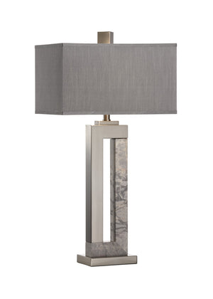 Wildwood Jaxon Marble Table Lamp With Brushed Nickel Accents — Compact 34" Sculptural Ambient Lighting 60764-2