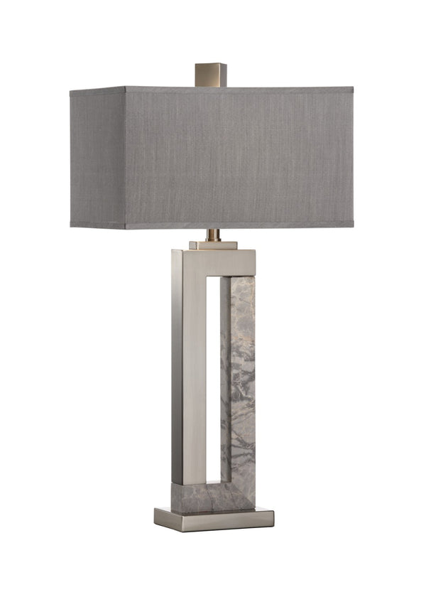 Wildwood Jaxon Marble Table Lamp With Brushed Nickel Accents — Compact 34" Sculptural Ambient Lighting 60764-2