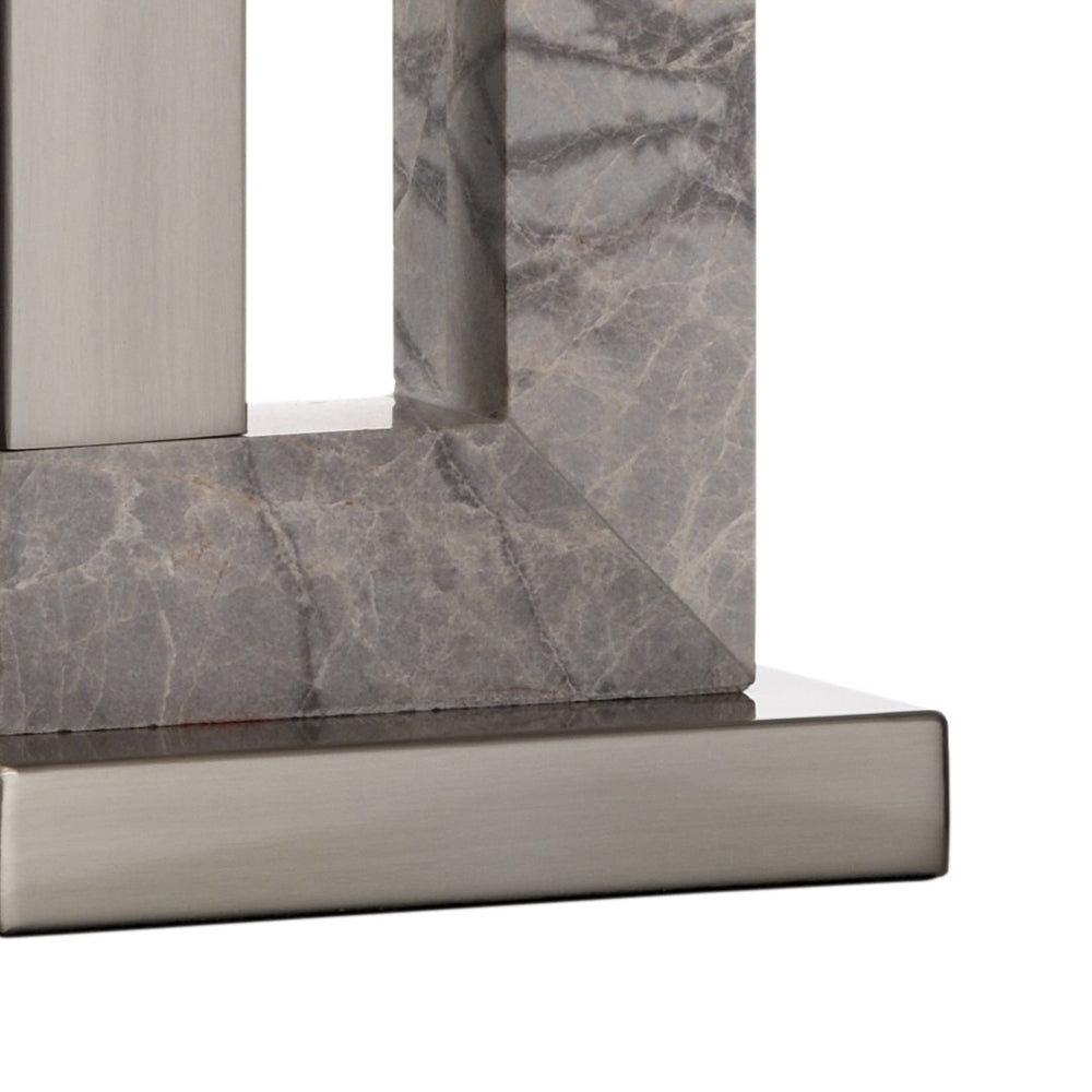 Wildwood Jaxon Marble Table Lamp With Brushed Nickel Accents — Compact 34" Sculptural Ambient Lighting 60764-2