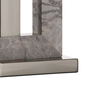 Wildwood Jaxon Marble Table Lamp With Brushed Nickel Accents — Compact 34" Sculptural Ambient Lighting 60764-2