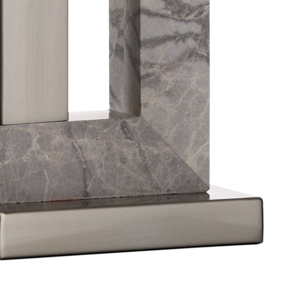 Wildwood Jaxon Marble Table Lamp With Brushed Nickel Accents — Compact 34" Sculptural Ambient Lighting 60764-2