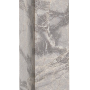 Wildwood Jaxon Sculptural Table Lamp With Natural Gray Marble Base & Brushed Nickel Accents, Compact Elegance 60764