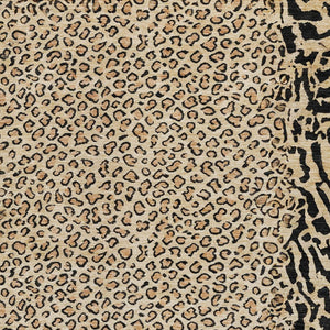 HomeRoots 5' Gold Animal Print Area Rug - Stylish, Durable, Machine Washable for Indoor and Outdoor Spaces 8' X 10' 607647