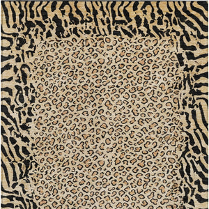 HomeRoots 5' Gold Animal Print Area Rug - Stylish, Durable, Machine Washable for Indoor and Outdoor Spaces 10' X 14' 607649
