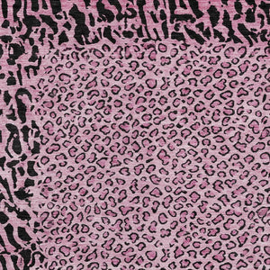 HomeRoots 5' Pink Animal Print Rug - Stylish Washable Indoor/Outdoor Area Rug for Modern Homes & Patios 5' X 8' 607657