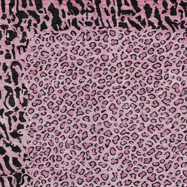 HomeRoots 5' Pink Animal Print Rug - Stylish Washable Indoor/Outdoor Area Rug for Modern Homes & Patios 5' X 8' 607657