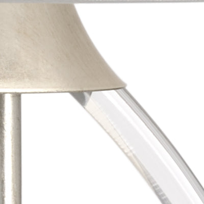 Wildwood Trifecta Sculptural Table Lamp With Three Curved Acrylic Rods And Antique Silver Leaf Accents, 34" 60766