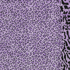 HomeRoots 5' Eye-Catching Purple Animal Print Area Rug - Durable, Washable, Indoor/Outdoor Versatility for Any Space 8' X 10' 607665