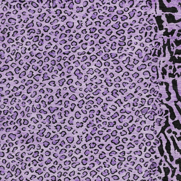 HomeRoots 5' Eye-Catching Purple Animal Print Area Rug - Durable, Washable, Indoor/Outdoor Versatility for Any Space 8' X 10' 607665