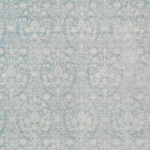 HomeRoots 5' Aqua Damask Indoor Outdoor Area Rug - Stylish, Durable, Washable, Perfect for Any Space! 9' X 12' 607678